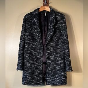 Free People 3/4 length Boucle Tweed Coat
